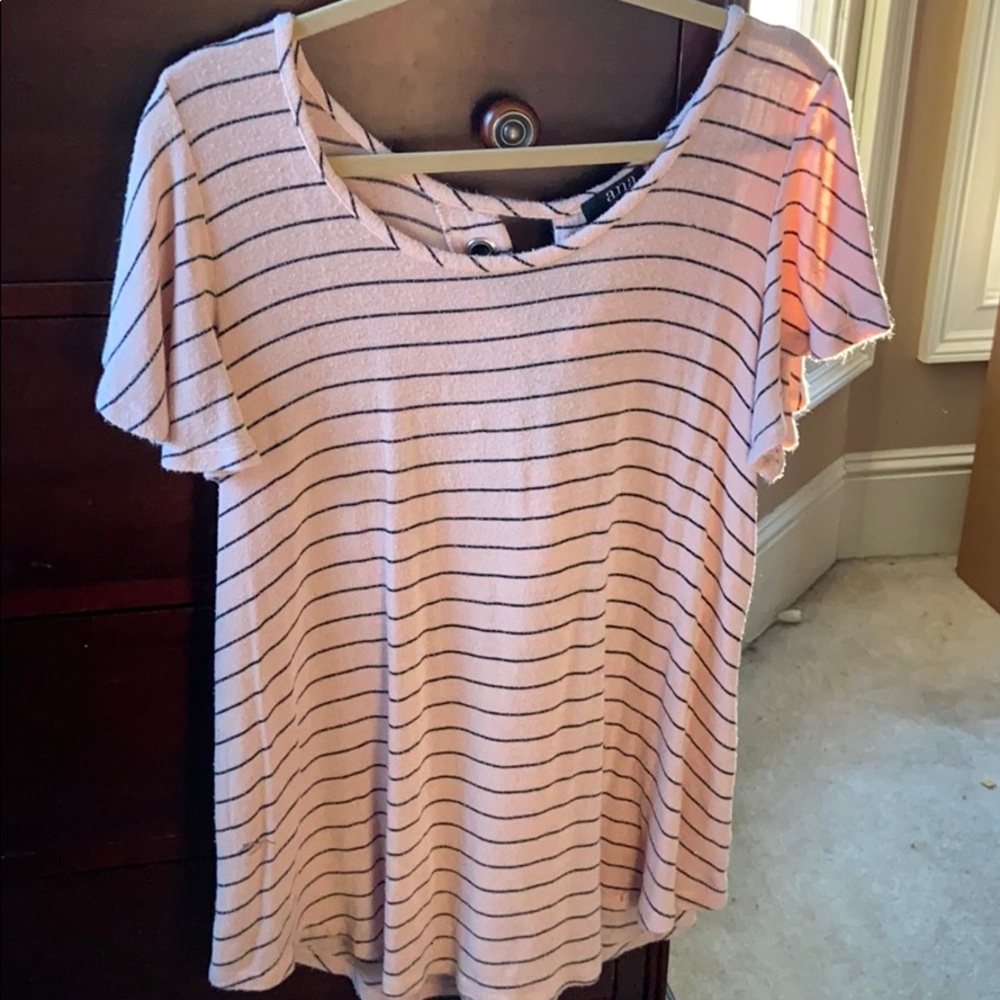 Pink Stripped T-shirt with a cutesy bow